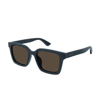 GUCCI Rectangular Blue Sunglasses with Engraved Temples GG1582SK003