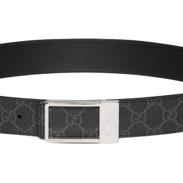 Lookbook GUCCI Tali Pinggang Terbalik Kanvas Hitam Lebar 3.6CM 82072492TIC1000