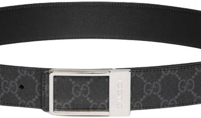 GUCCI Tali Pinggang Terbalik Kanvas Hitam Lebar 3.6CM 82072492TIC1000 Lookbook GUCCI Tali Pinggang Terbalik Kanvas Hitam Lebar 3.6CM 82072492TIC1000