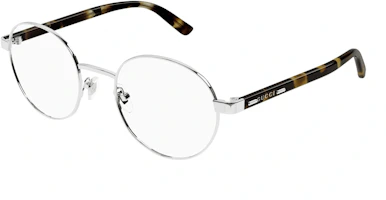 GUCCI Silver Irregular Optical Glasses with Logo Metal Temples. GG1585O002 GUCCI Silver Irregular Optical Glasses with Logo Metal Temples. GG1585O002