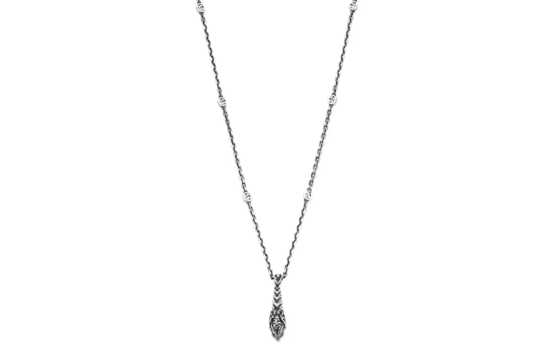 Order Collar GUCCI Plata con Colgante Cabeza de Tigre Plata de Ley 925. 656303-J8400-0701