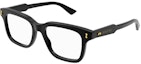 Order GUCCI 方形黑色框光學眼鏡附標誌及透明鏡片 GG1265O-001