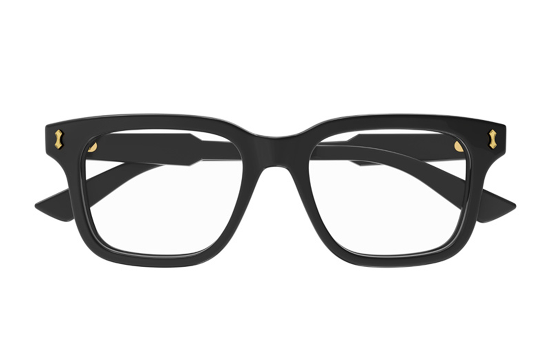 Lookbook GUCCI 方形黑色框光學眼鏡附標誌及透明鏡片 GG1265O-001