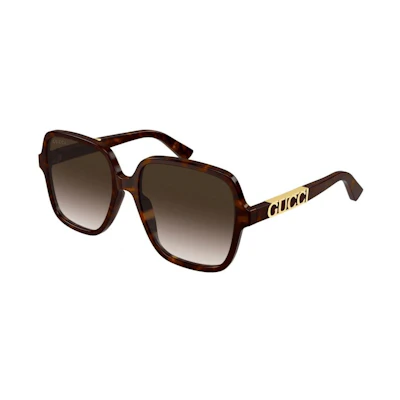 GUCCI Square Brown Sunglasses with Logo Detail. GG1189SA003