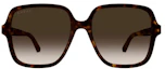 Shop GUCCI 方形棕色太陽眼鏡帶標誌細節 GG1189SA003