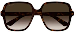 Purchase GUCCI 方形棕色太陽眼鏡帶標誌細節 GG1189SA003