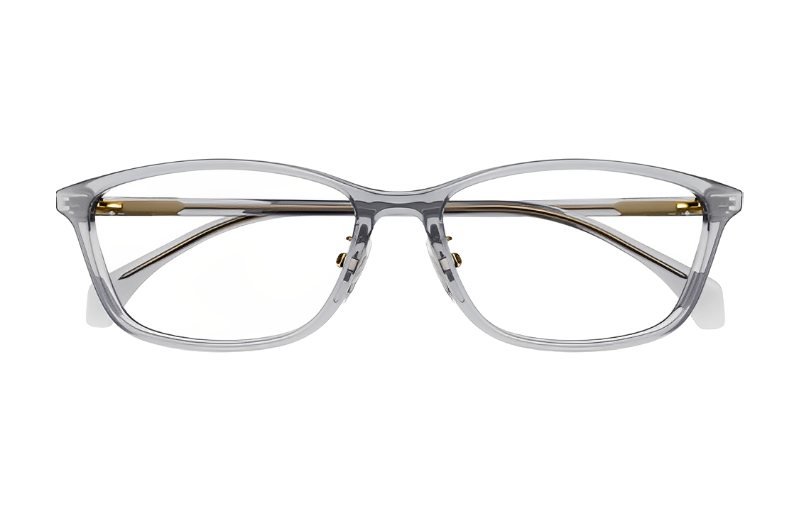 GUCCI  Square Optical Glasses, Thin Frame, Logo Sides, Transparent Gray GG1356OJ-003 圖 3