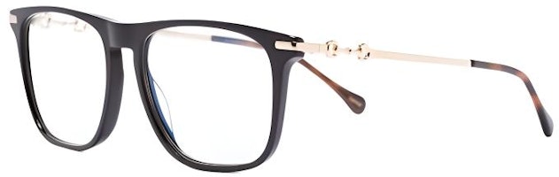 GUCCI Square Optical Glasses Black Acetate Metal Frame with Logo Detail. GG0915S005 GUCCI Square Optical Glasses Black Acetate Metal Frame with Logo Detail. GG0915S005