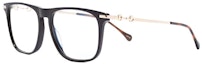Buy GUCCI Square Optical Glasses Black Acetate Metal Frame with Logo Detail. GG0915S005