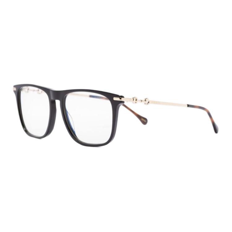 Order GUCCI  Square Optical Glasses Black Acetate Metal Frame with Logo Detail. GG0915S005