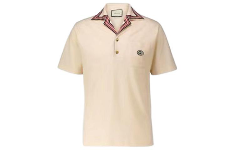 GUCCI  Striped Collar Straight-Cut Polo Shirt Off-White. 625351-XJCN3-9247 圖 2