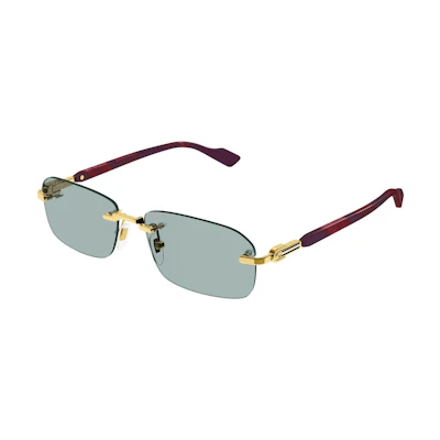 GUCCI Stylish Metal Square Sunglasses - Casual and Trendy. GG1221S003
