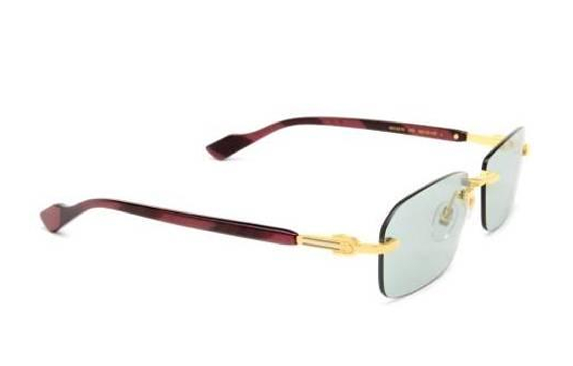 Shop GUCCI  Stylish Metal Square Sunglasses - Casual and Trendy. GG1221S003