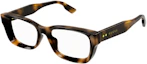 Order GUCCI Bingkai Optik Tortoiseshell Tidak Teratur dengan Logo dalam Asetat Kitar Semula GG1533OA002