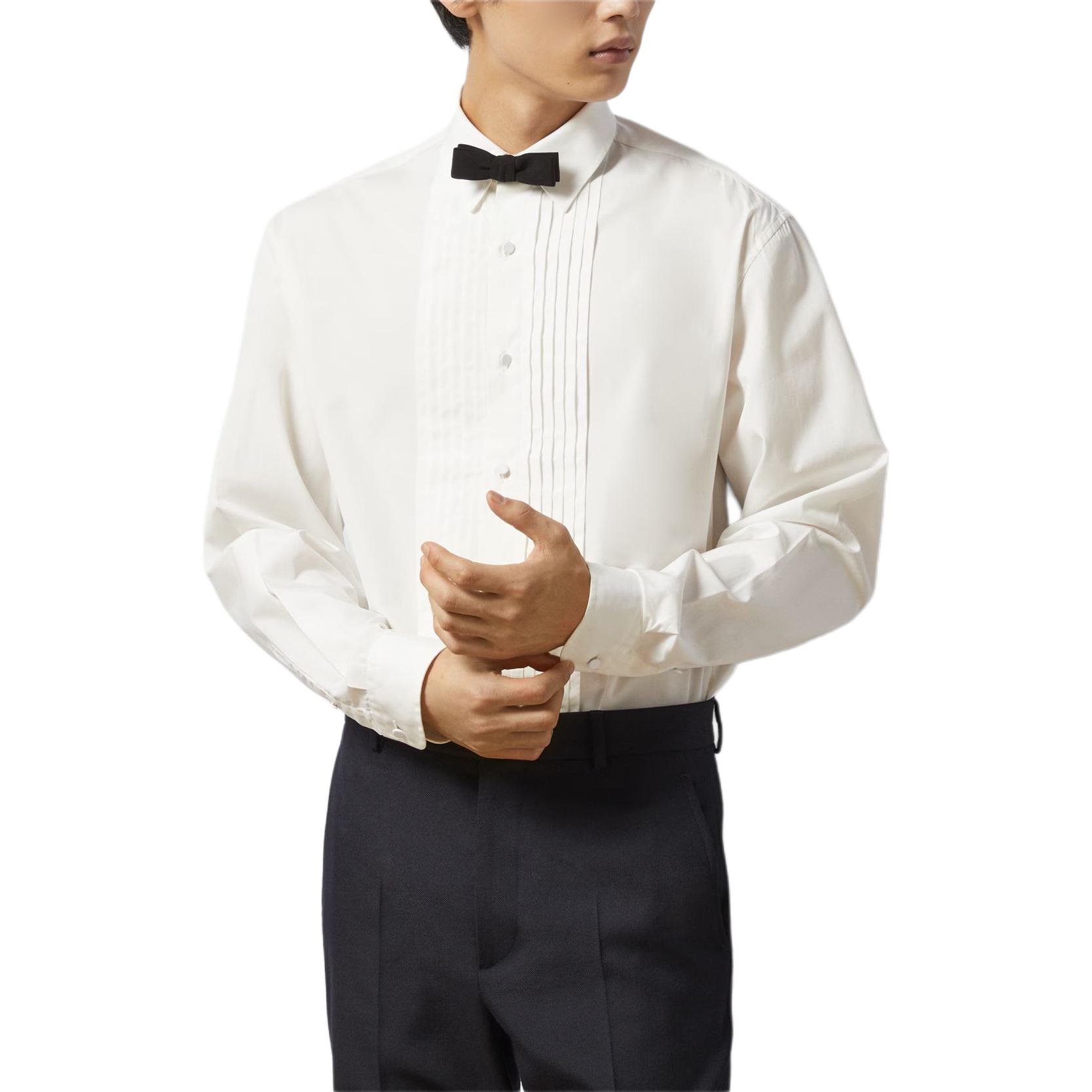 GUCCI  White Cotton Poplin Long Sleeve Evening Shirt 762171-ZAPQT-9011 圖 3