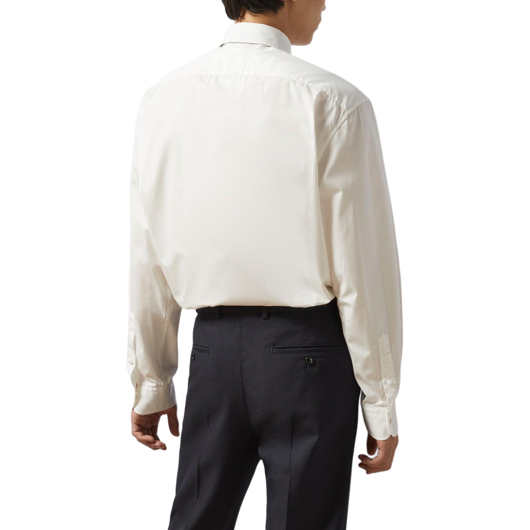 GUCCI  White Cotton Poplin Long Sleeve Evening Shirt 762171-ZAPQT-9011 圖 4