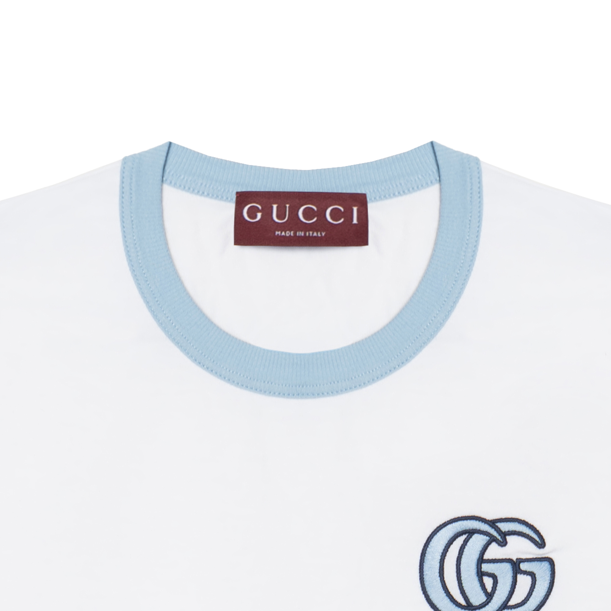 Details for GUCCI 白色圓領字母印花標準版型T恤 818787-XJG5A-9241