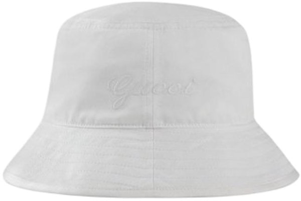 GUCCI Topi Nelayan Putih dengan Dekorasi Detail, Bahan Katun & Poliester. 7827334HA8Y9077 Order GUCCI Topi Nelayan Putih dengan Dekorasi Detail, Bahan Katun & Poliester. 7827334HA8Y9077