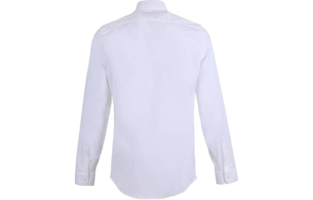 GUCCI  White Long-Sleeve Solid Fit Collared Shirt 337685-Z4656-9000 圖 3