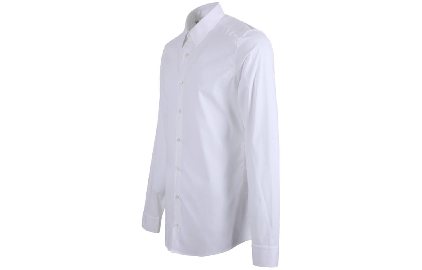 GUCCI  White Long-Sleeve Solid Fit Collared Shirt 337685-Z4656-9000 圖 4