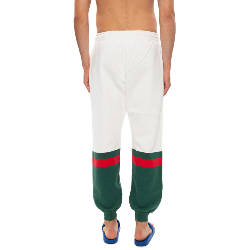 Purchase GUCCI Seluar Jogger Putih Mid-Waist Jalur Kontras Knit. 625403-XJCSU-9146