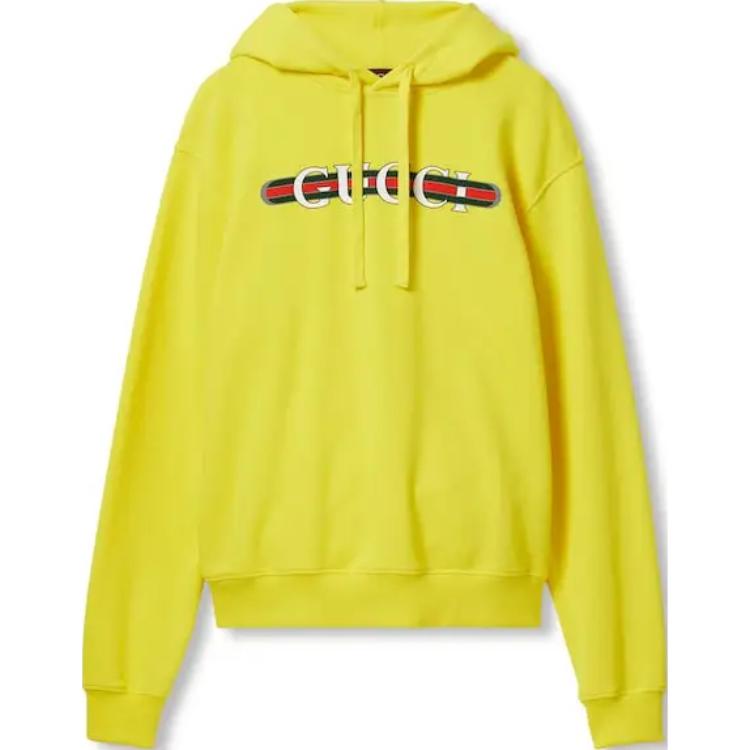 GUCCI  Yellow Hoodie with Logo Letter Print. 788086-XJGKR-7218 圖 2