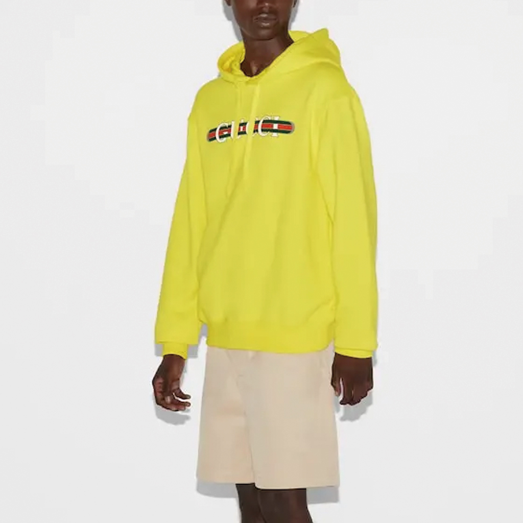 GUCCI  Yellow Hoodie with Logo Letter Print. 788086-XJGKR-7218 圖 5