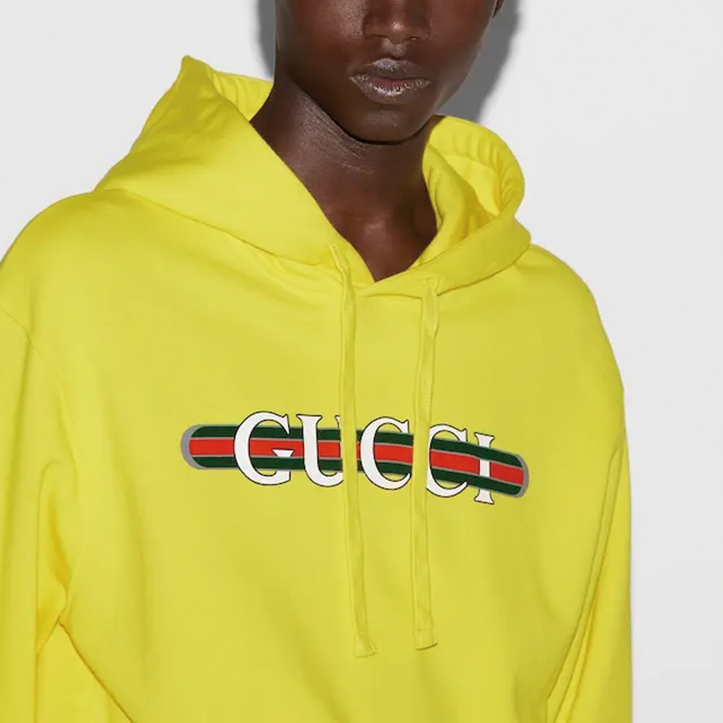 GUCCI  Yellow Hoodie with Logo Letter Print. 788086-XJGKR-7218 圖 7