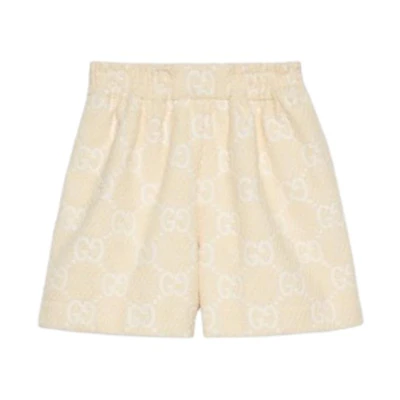 GUCCI Yellow Monogram Elastic Waist Casual Shorts. 782616-ZAPYQ-9326