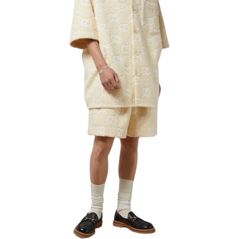 GUCCI  Yellow Monogram Elastic Waist Casual Shorts. 782616-ZAPYQ-9326 圖 3