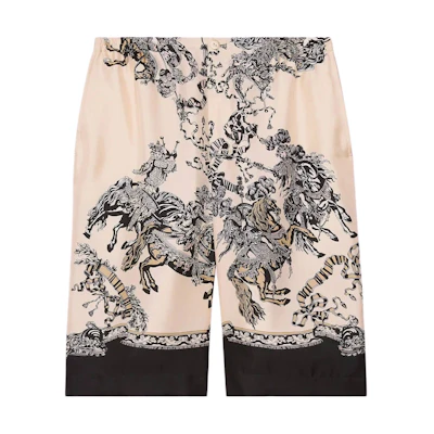 Gucci Abstract Pattern Loose Fit Shorts for Men Khaki 672698-ZAKU1-9285