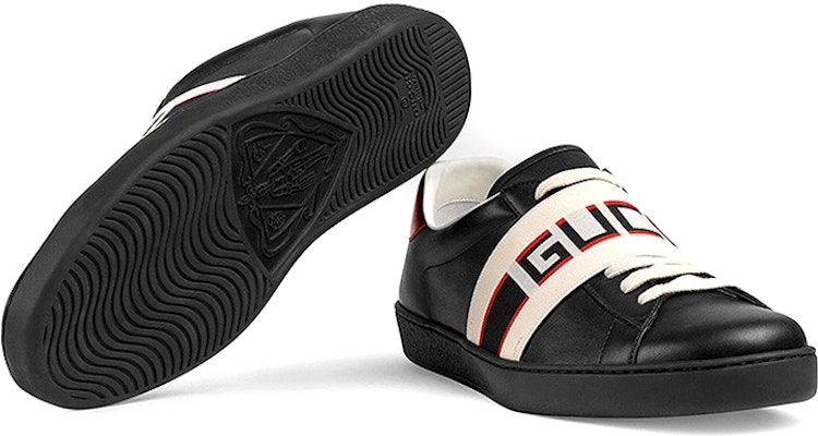 Gucci Ace Raya de Cuero 'Negro' 523469-OFIVO-1076 Shop Gucci Ace Raya de Cuero 'Negro' 523469-OFIVO-1076