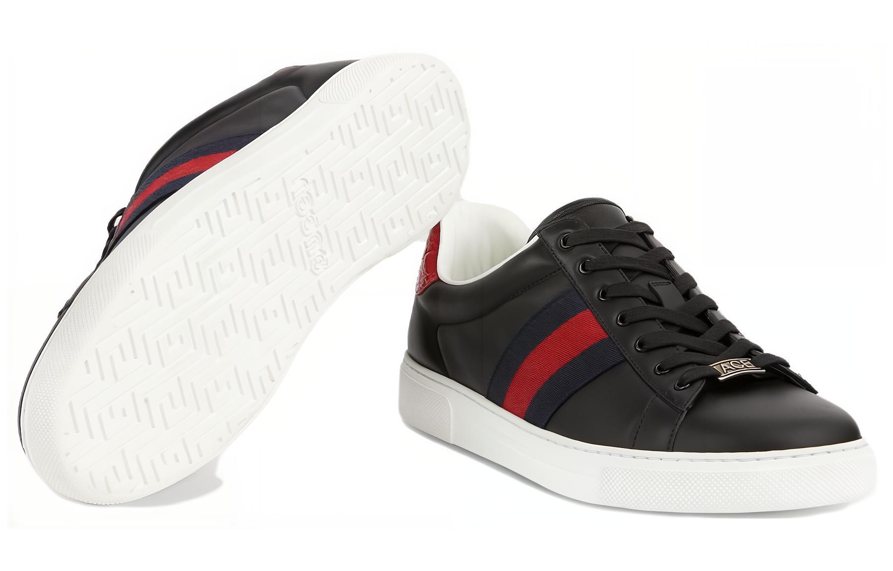 Purchase グッチ エース 黒青赤 (Gucci Ēsu Kuro Ao Aka) 757892-AACAG-1096