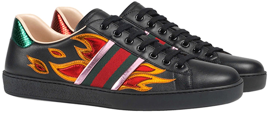 Gucci Ace 'Flames Hitam' 440724-A38Q0-1065 Order Gucci Ace 'Flames Hitam' 440724-A38Q0-1065
