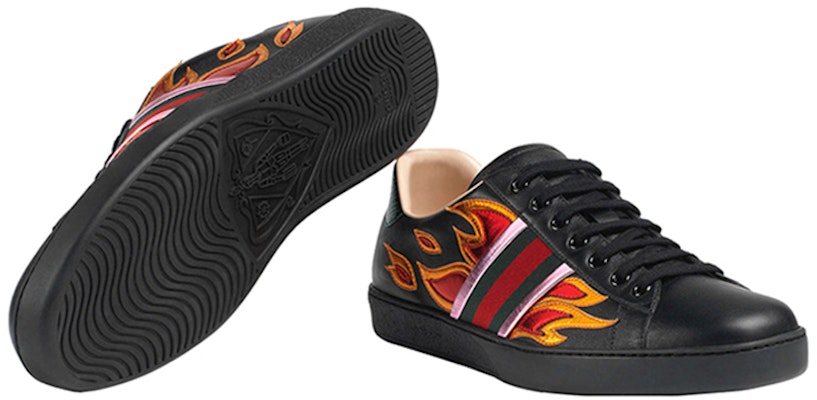 Gucci Ace 'Flames Hitam' 440724-A38Q0-1065 Purchase Gucci Ace 'Flames Hitam' 440724-A38Q0-1065