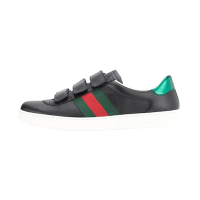 Gucci New Ace Cowhide Skateboarding Shoes Black