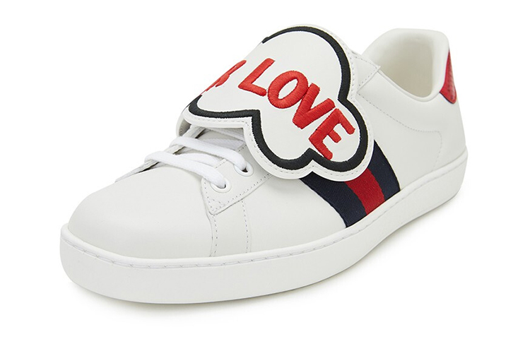 Order GUCCI古馳 ACE 愛情盲目 休閒 時尚板鞋 男款 白