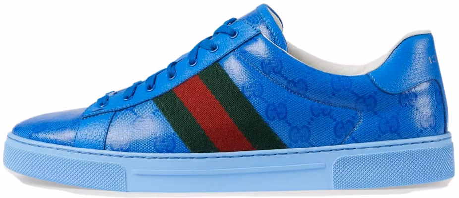 GUCCI古馳 ACE 皮革 圓頭繫帶 低筒 運動鞋 男款 藍色 Buy GUCCI古馳 ACE 皮革 圓頭繫帶 低筒 運動鞋 男款 藍色