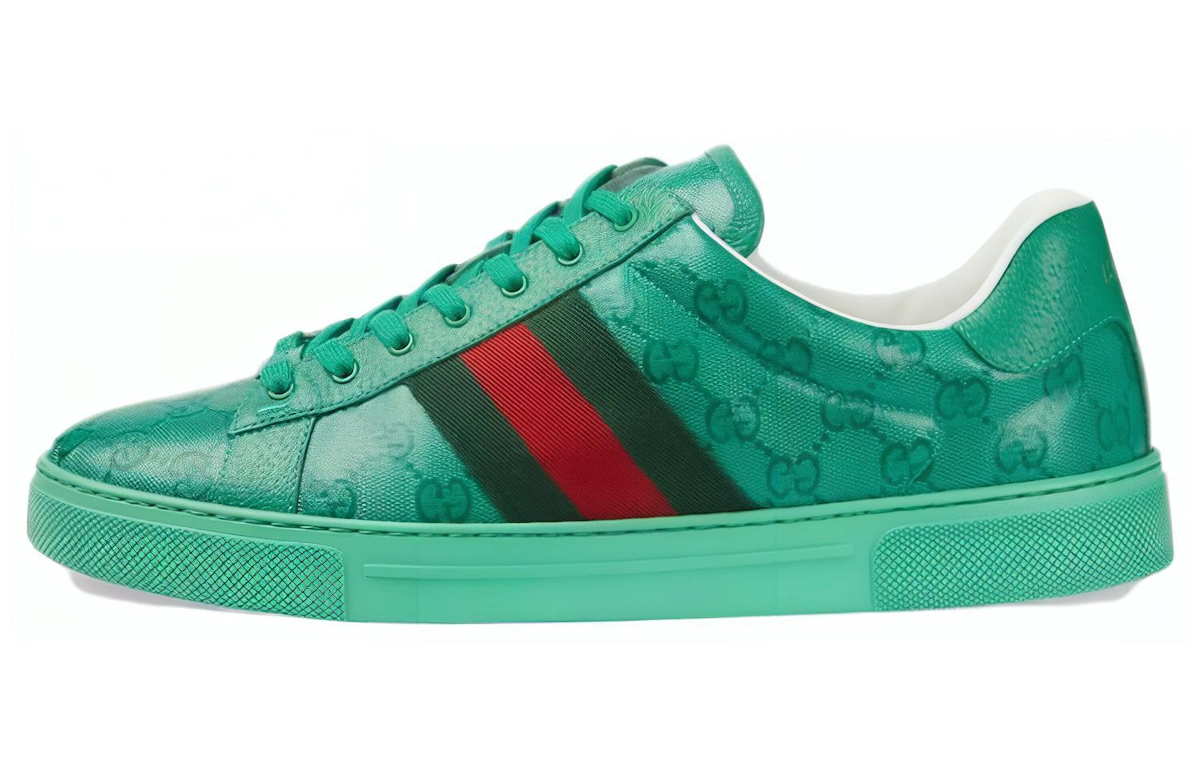 Gucci Ace 'GG Crystal Canvas - Green'