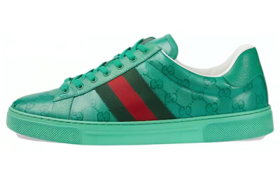 Gucci Ace 'GG Crystal Canvas - Green'