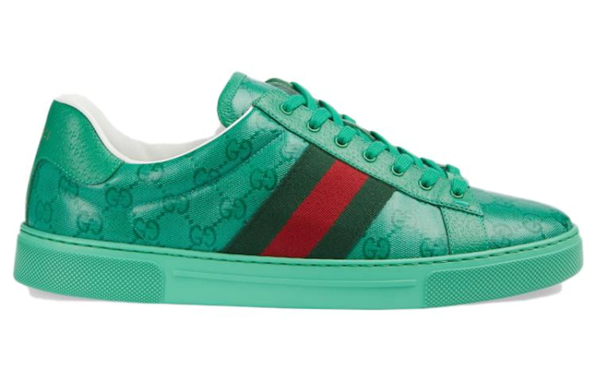 Gucci Ace 'GG Crystal Canvas - Green'