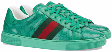 Lookbook Gucci Ace ''GG Crystal Canvas - Grün''. 760775-FACRF-3751