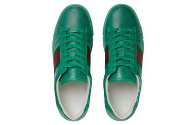 Gucci Ace 'GG Crystal Canvas - Green'