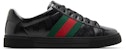 Gucci Ace 'GG Crystal Canvas - Hitam' 760775-FACRF-1163