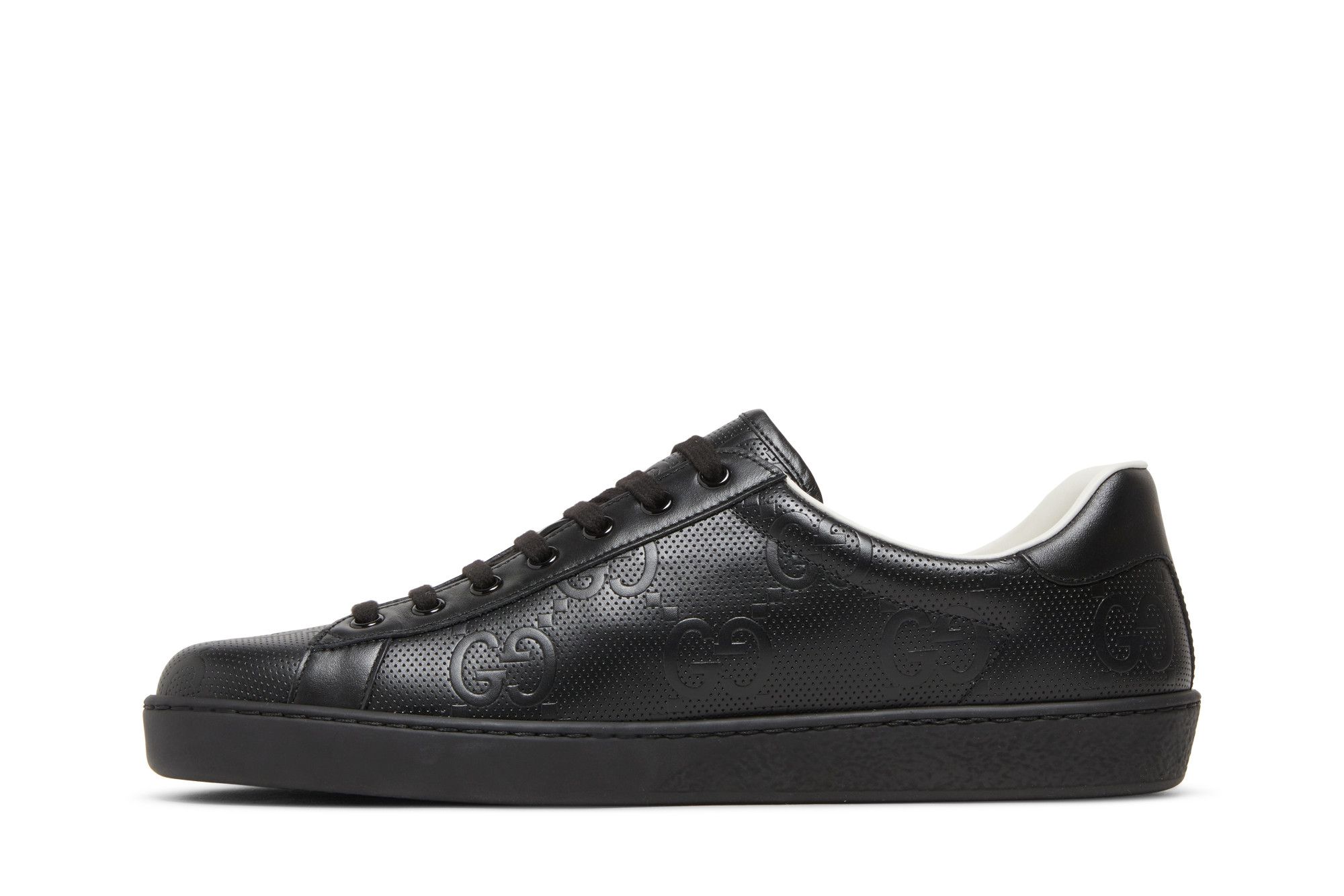 Shop Gucci Ace 'GG Embossed - Hitam' 625787-1XK10-1000