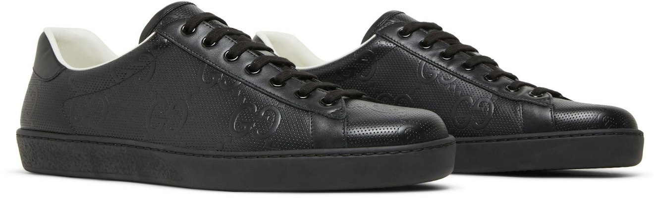Gucci Ace 'GG Embossed - Hitam' 625787-1XK10-1000 1