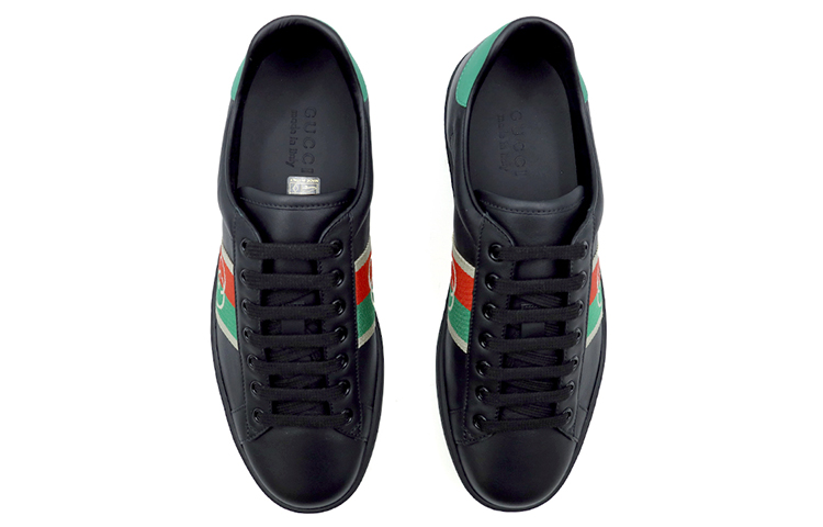 Lookbook GUCCI古馳 ACE Interlocking G 簡約休閒 時尚板鞋 男款 黑色