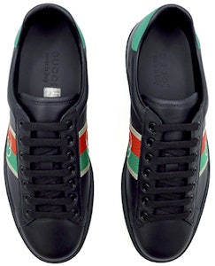 GUCCI古馳 ACE Interlocking G 簡約休閒 時尚板鞋 男款 黑色 Lookbook GUCCI古馳 ACE Interlocking G 簡約休閒 時尚板鞋 男款 黑色