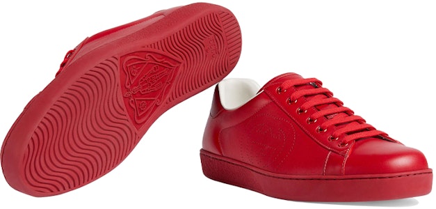 Gucci Ace 'Interlocking G - Merah Hibiscus' 599147-AYO70-6463 Details for Gucci Ace 'Interlocking G - Merah Hibiscus' 599147-AYO70-6463