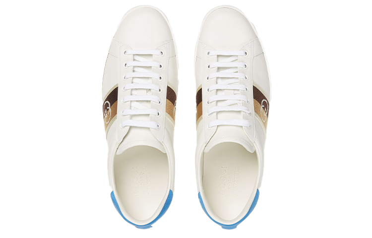 Shop 구찌 에이스 GG 화이트 블루 (Gucci Ace GG White Blue) 650992-1XGM0-9061
